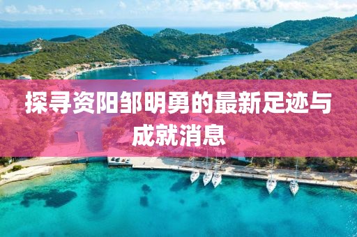 探尋資陽鄒明勇的最新足跡與成就消息