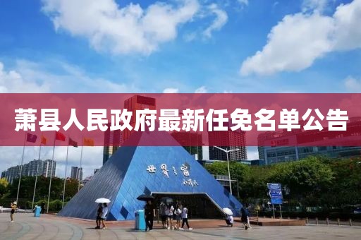 蕭縣人民政府最新任免名單公告