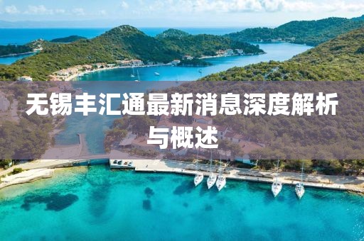 無錫豐匯通最新消息深度解析與概述