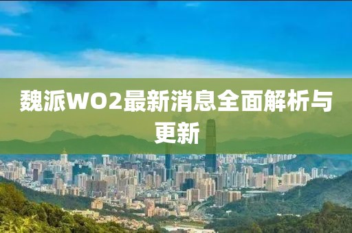 魏派WO2最新消息全面解析與更新