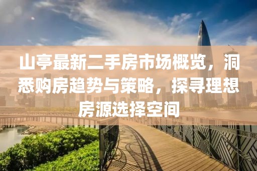 山亭最新二手房市場概覽，洞悉購房趨勢與策略，探尋理想房源選擇空間