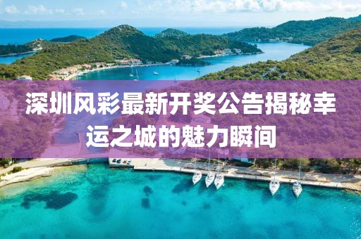 深圳風彩最新開獎公告揭秘幸運之城的魅力瞬間