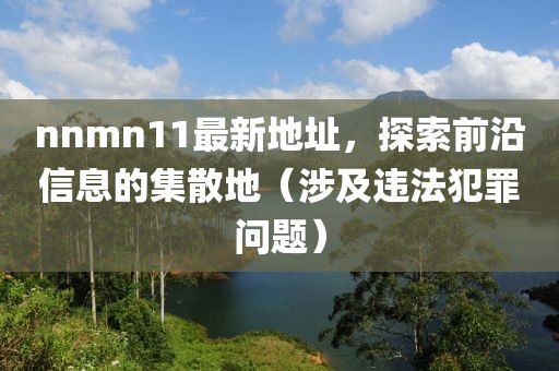 nnmn11最新地址，探索前沿信息的集散地（涉及違法犯罪問題）